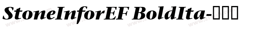 StoneInforEF BoldIta字体转换